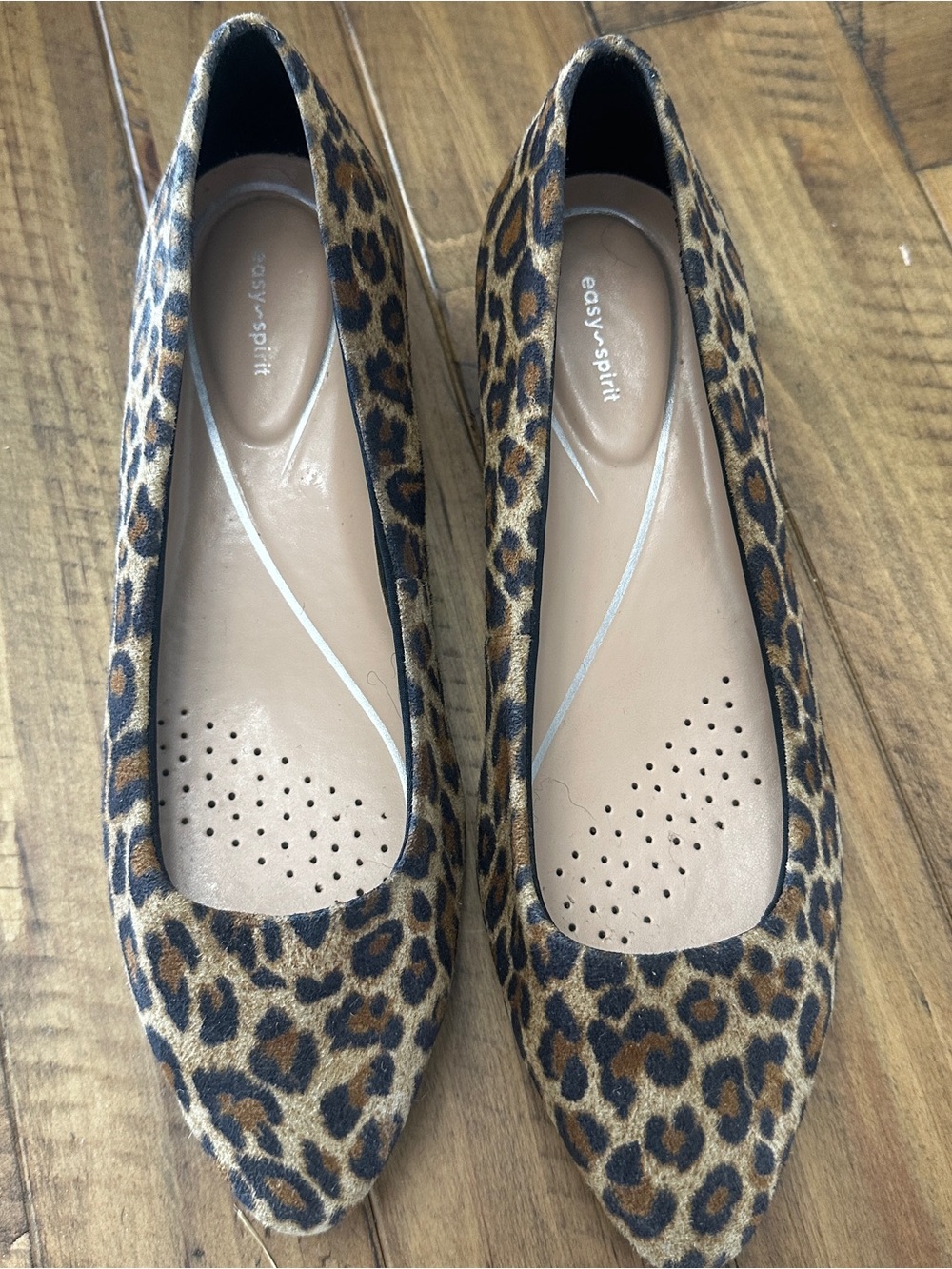 Easy Spirit Leopard Print Low Block Heel
